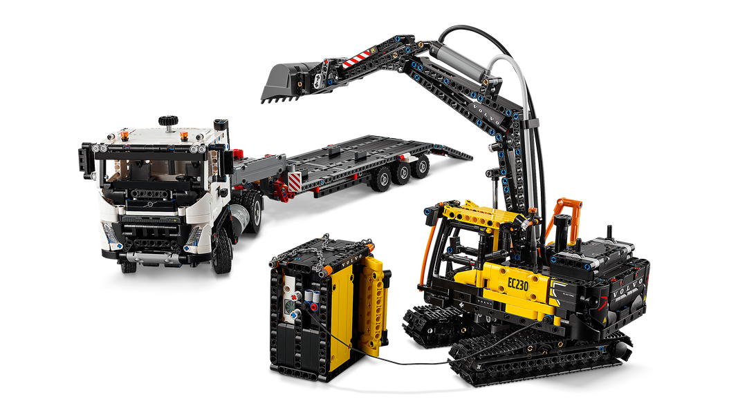 לגו Technic - משאית Volvo FMX ומחפר חשמלי EC230 (42175)-4
