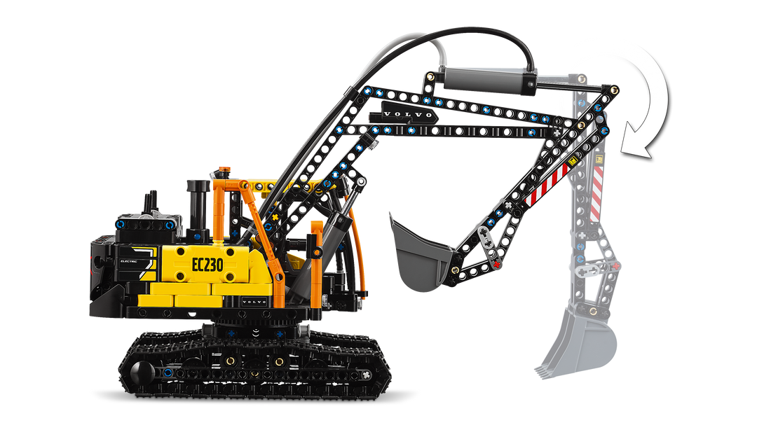 לגו Technic - משאית Volvo FMX ומחפר חשמלי EC230 (42175)-6