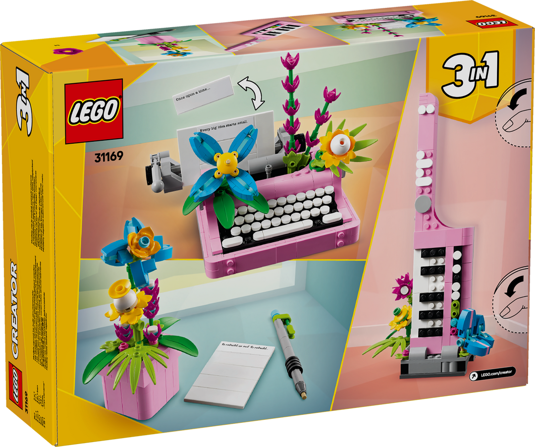 לגו Creator 3in1 - מכונת כתיבה עם פרחים (31169)-5