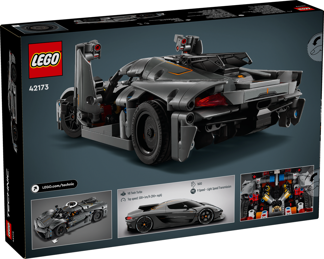 לגו Technic - מכונית-על אפורה Koenigsegg Jesko Absolut (42173)-1