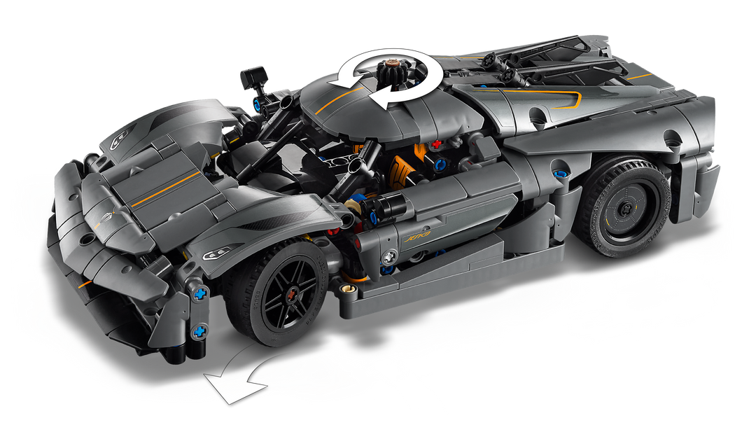 לגו Technic - מכונית-על אפורה Koenigsegg Jesko Absolut (42173)-5