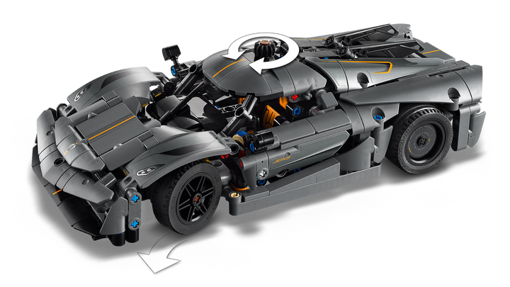 לגו Technic - מכונית-על אפורה Koenigsegg Jesko Absolut (42173)-6