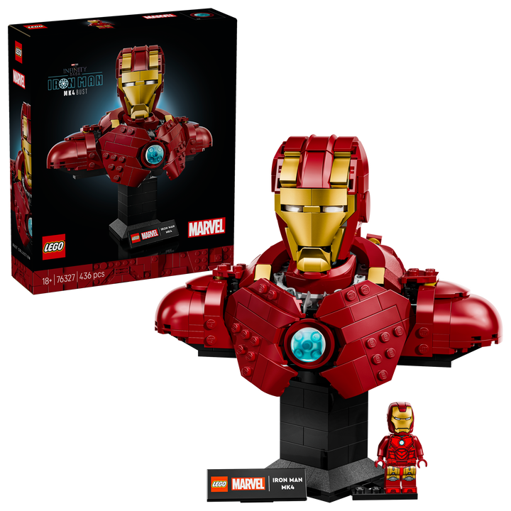 לגו | Marvel - פסל ראש של איירון מן MK4 (76327)-2
