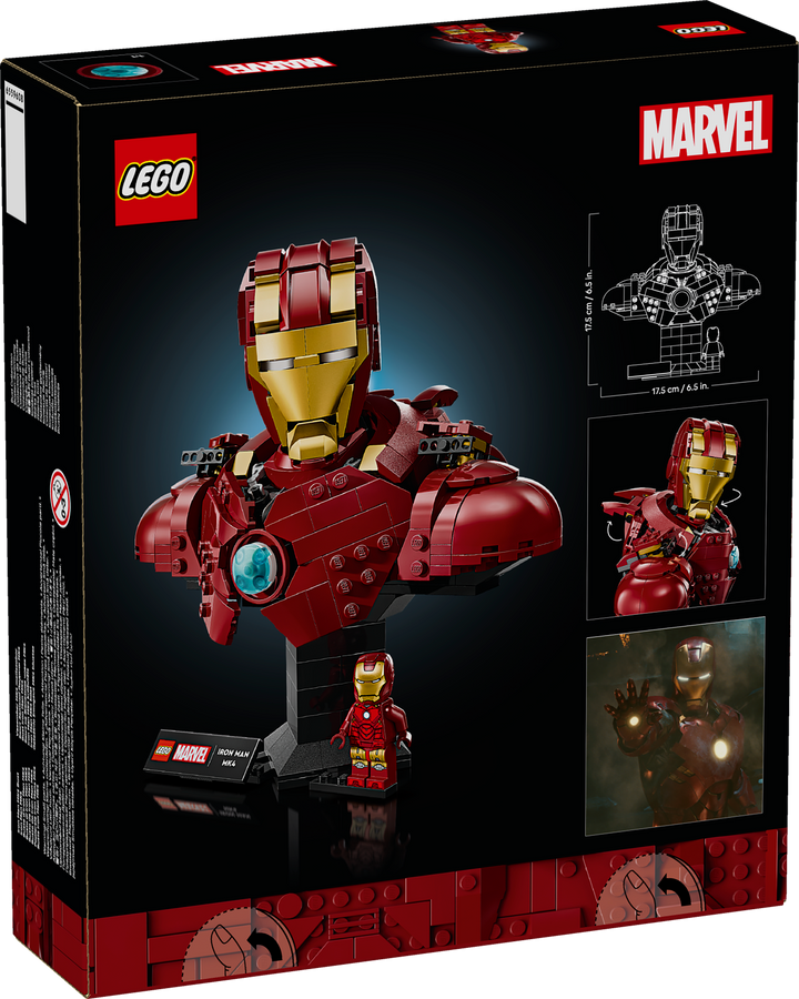 לגו | Marvel - פסל ראש של איירון מן MK4 (76327)-3