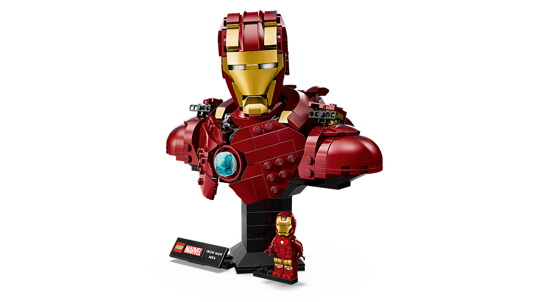 לגו | Marvel - פסל ראש של איירון מן MK4 (76327)-4