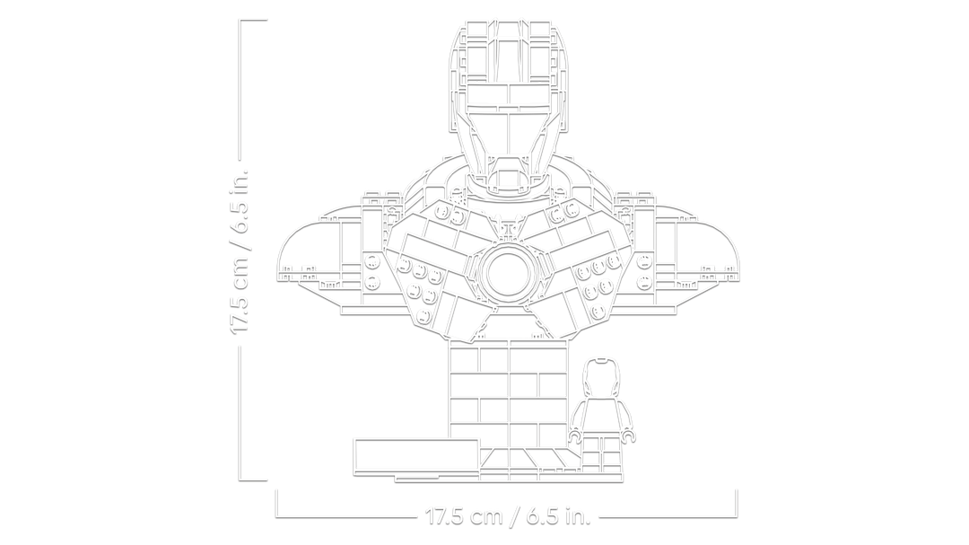 לגו | Marvel - פסל ראש של איירון מן MK4 (76327)-6
