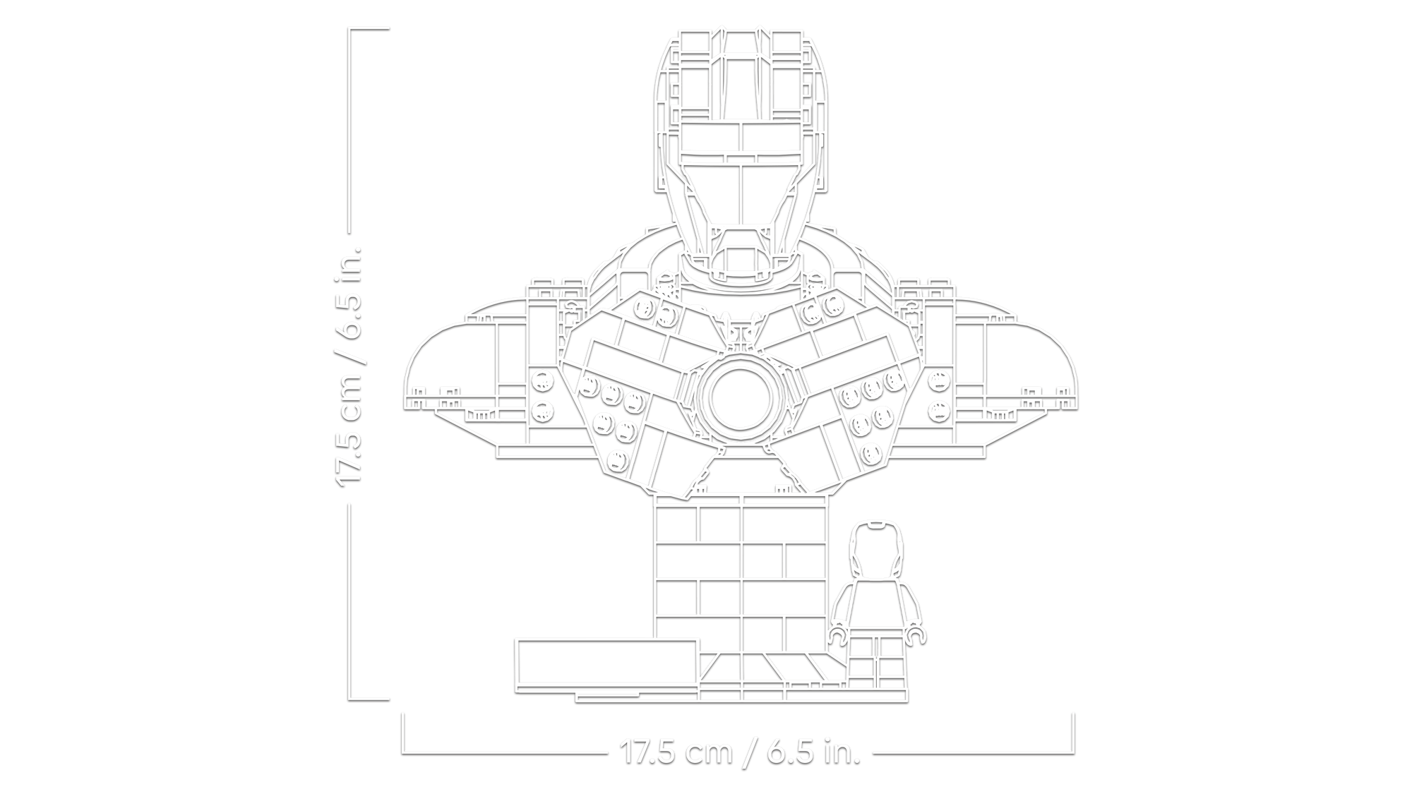 לגו | Marvel - פסל ראש של איירון מן MK4 (76327)-7