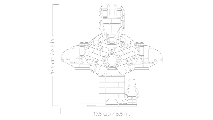 לגו | Marvel - פסל ראש של איירון מן MK4 (76327)-7