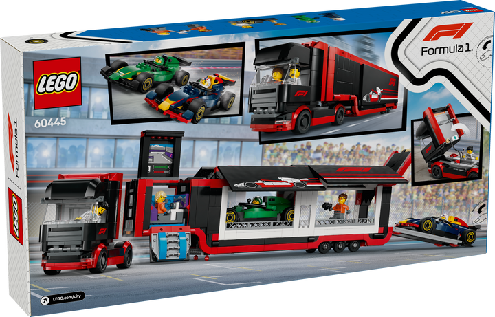 לגו City - משאית F1® עם מכוניות F1® של RB20 ו-AMR24 (60445)-11