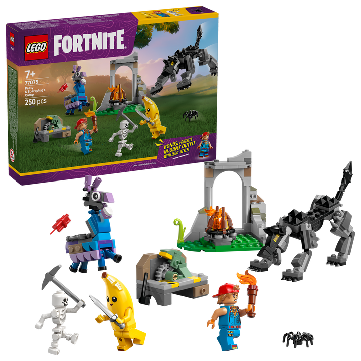 לגו Fortnite® - מחנה של Peely ו-Sparkplug (77075)-2