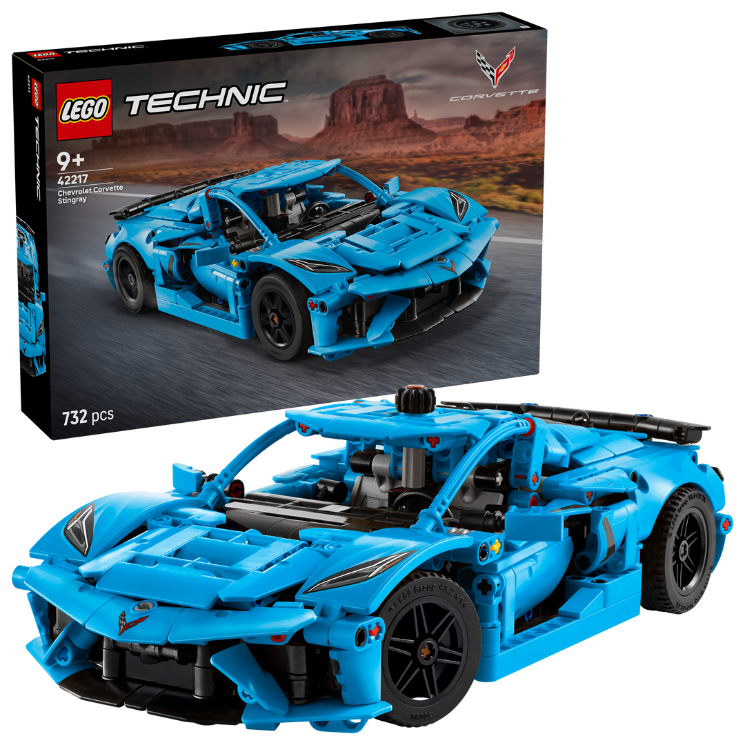 לגו Technic - Chevrolet Corvette Stingray כחולה (42217)-1