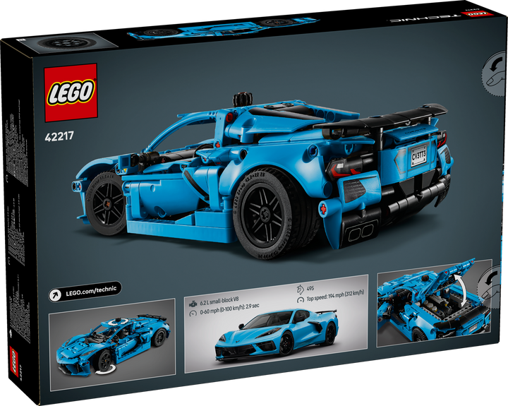 לגו Technic - Chevrolet Corvette Stingray כחולה (42217)-3