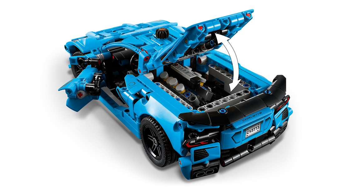 לגו Technic - Chevrolet Corvette Stingray כחולה (42217)-7