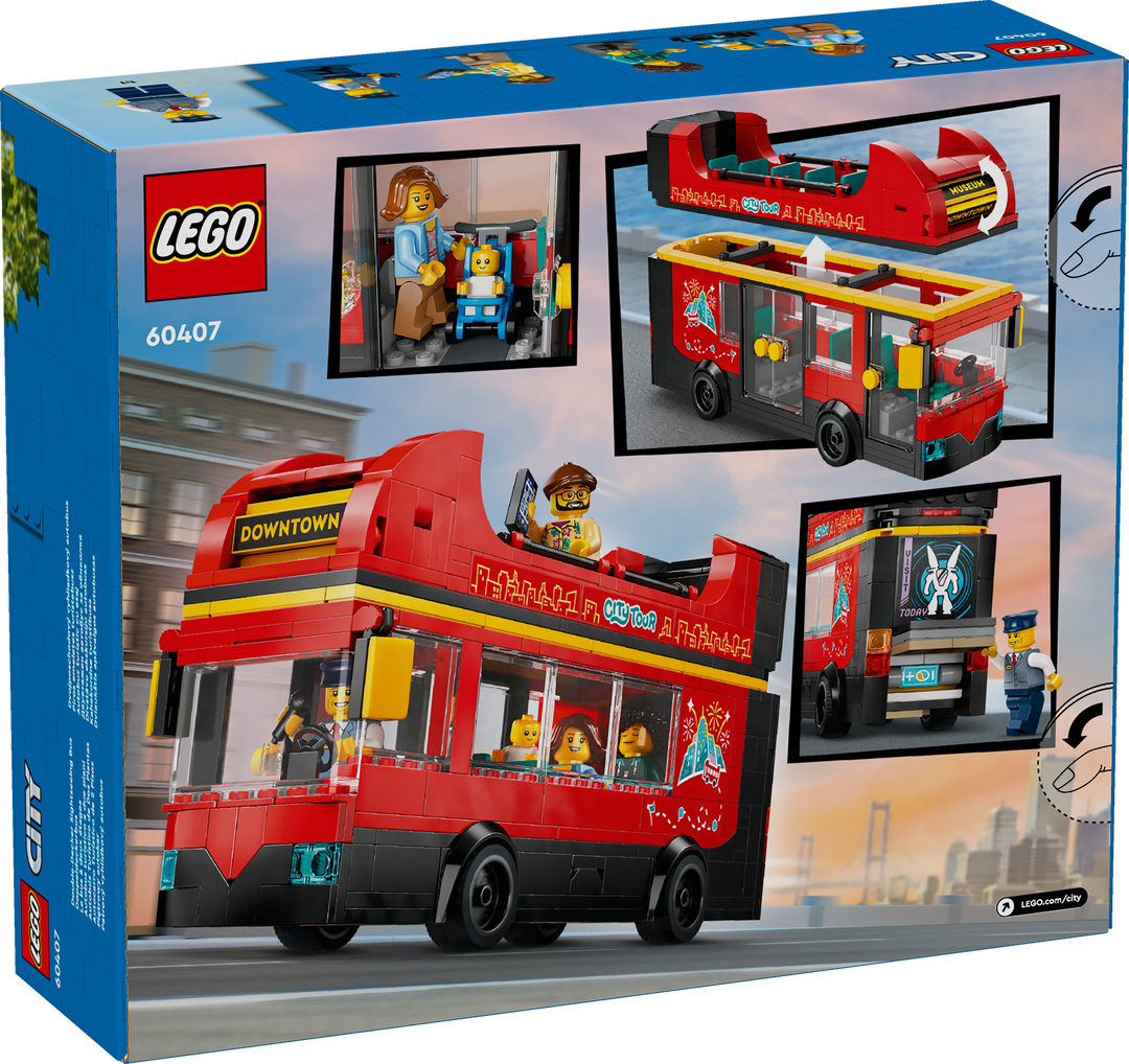 לגו City - אוטובוס תיירות אדום דו קומתי (60407)-1