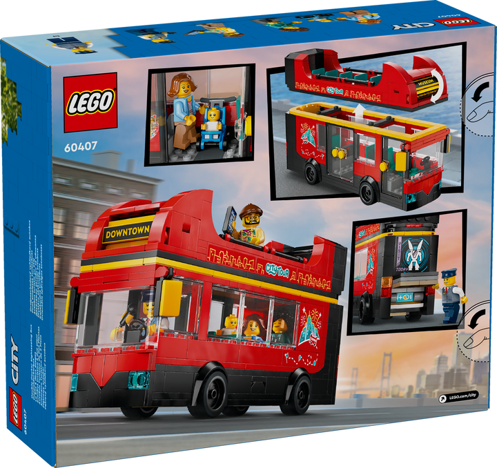לגו City - אוטובוס תיירות אדום דו קומתי (60407)-2