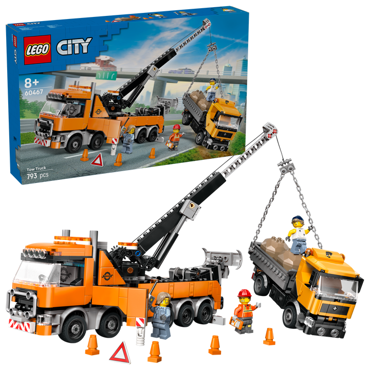 לגו City - משאית גרר עם מנוף לחילוץ רכבים כבדים (60467)-2