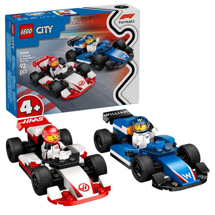 לגו City - מכוניות מרוץ F1® Williams Racing ו- F1® Haas (60464)-2