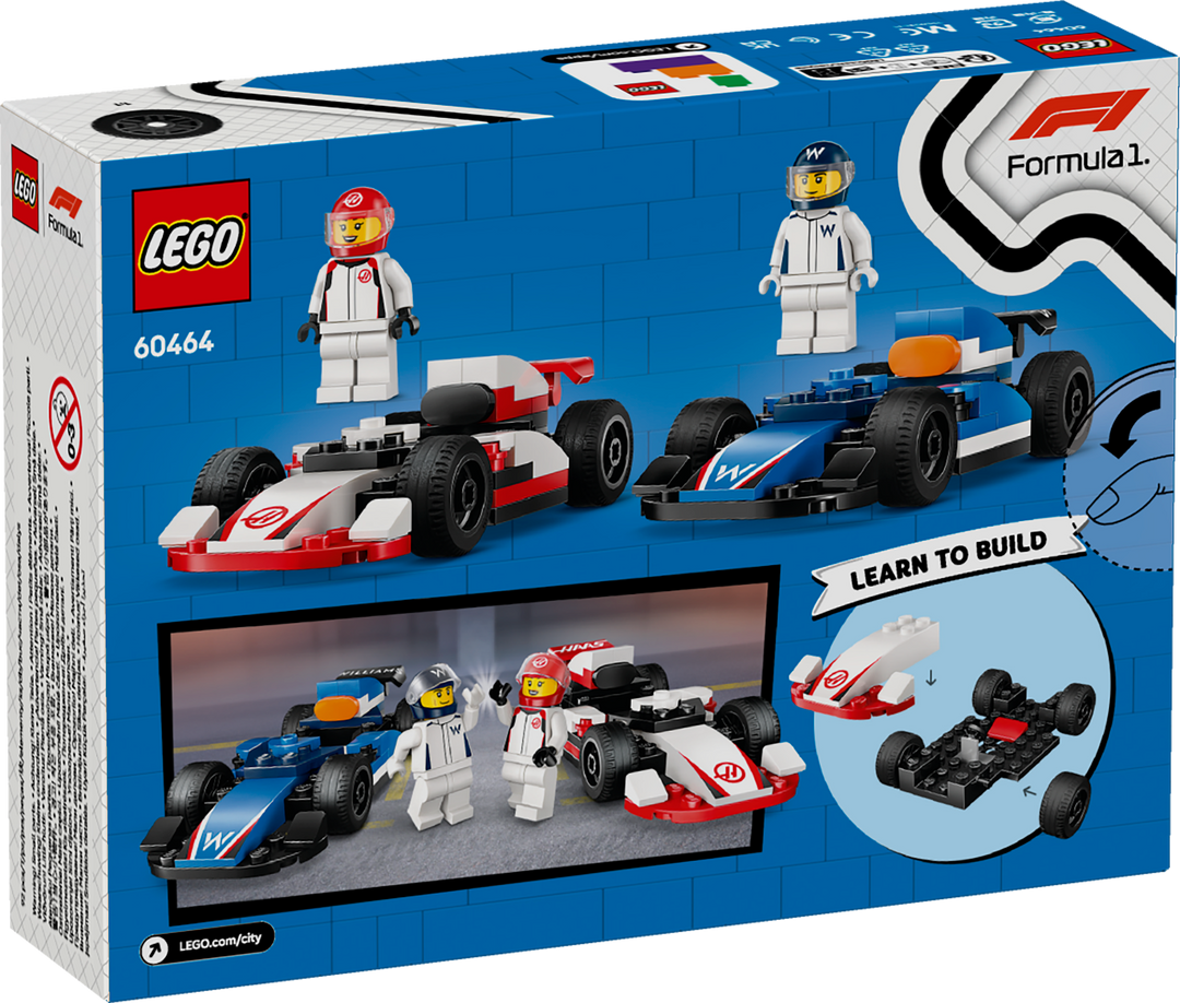 לגו City - מכוניות מרוץ F1® Williams Racing ו- F1® Haas (60464)-3