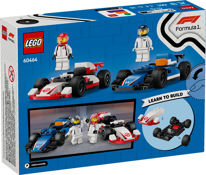 לגו City - מכוניות מרוץ F1® Williams Racing ו- F1® Haas (60464)-3