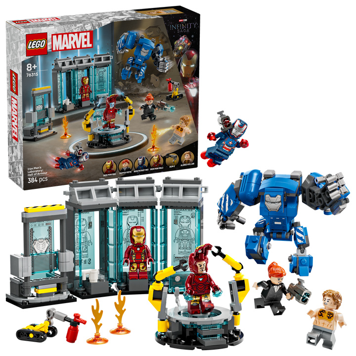 לגו | Marvel - מעבדת איירון מן: היכל השריון (76315)-2