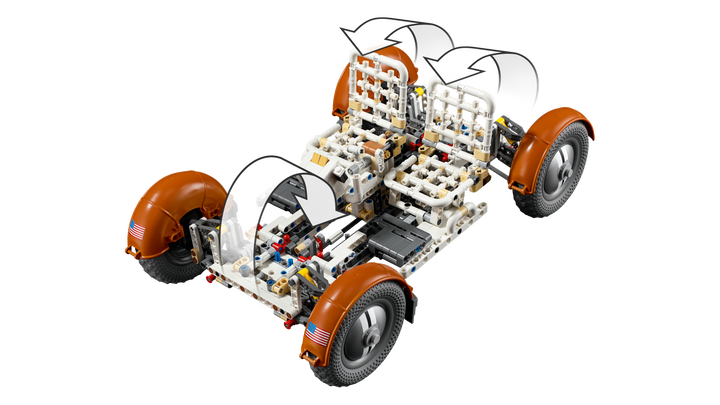לגו Technic - רכב נודד של NASA Apollo ירחי - LRV (42182)-7