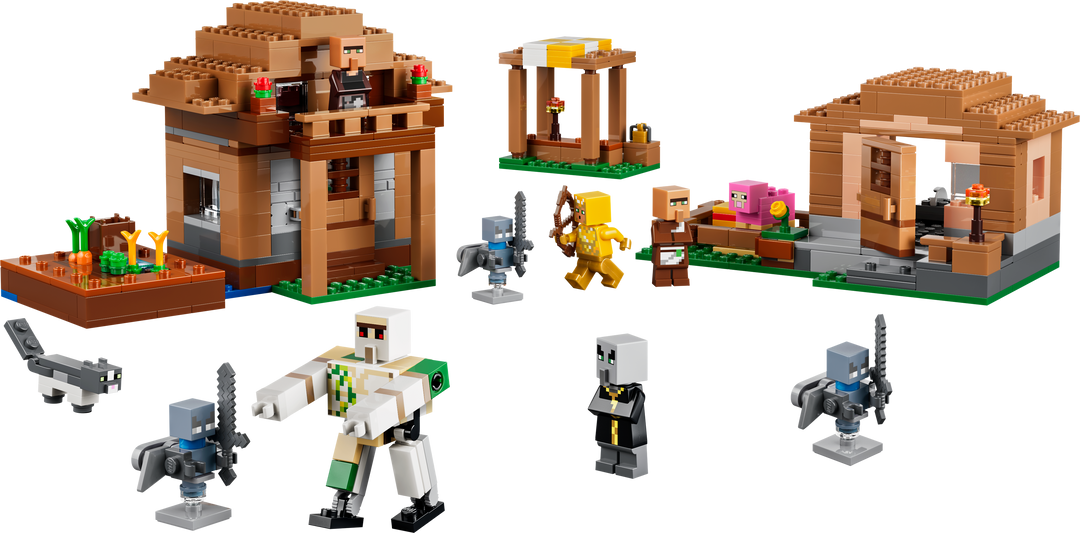 לגו Minecraft® - איווקר בהתקפה על הכפר (21596)-0
