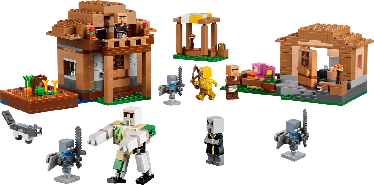 לגו Minecraft® - איווקר בהתקפה על הכפר (21596)-1
