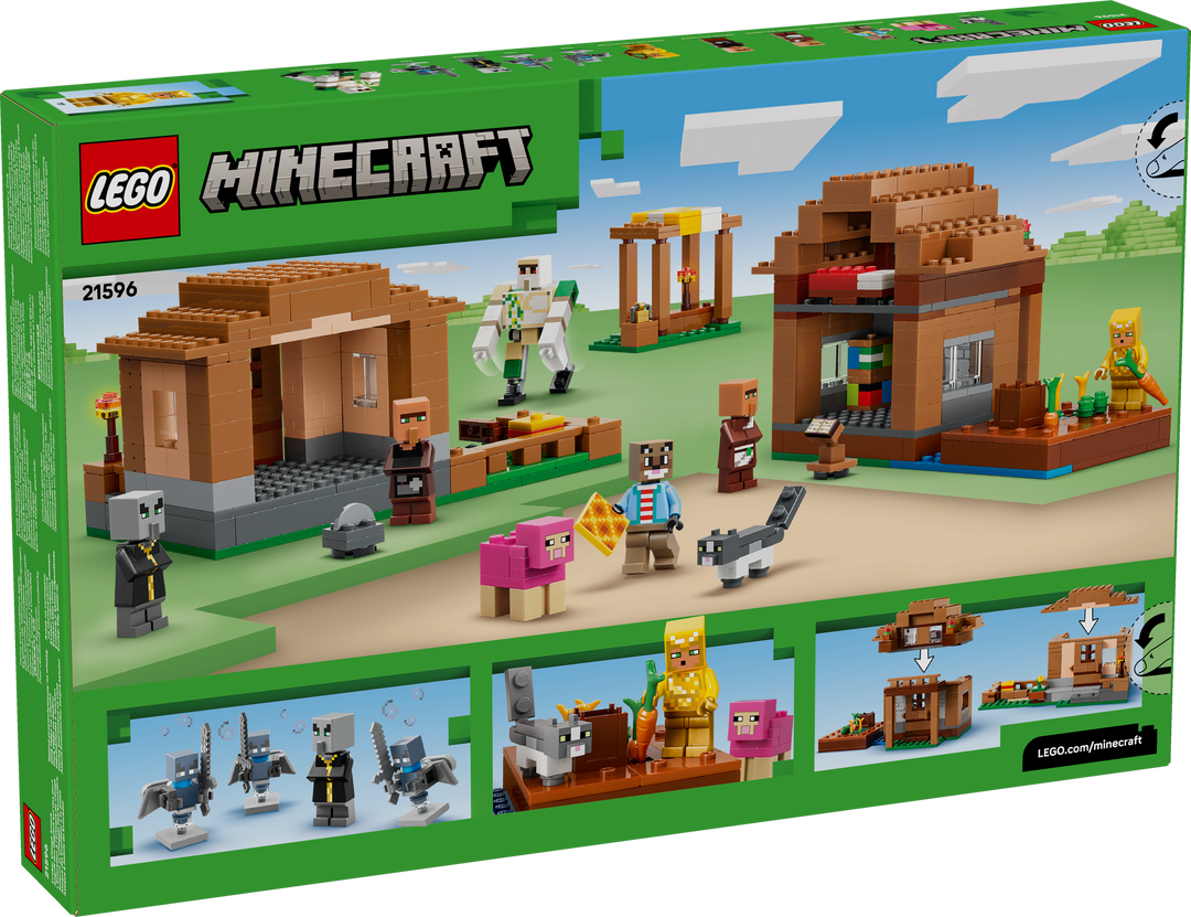 לגו Minecraft® - איווקר בהתקפה על הכפר (21596)-1