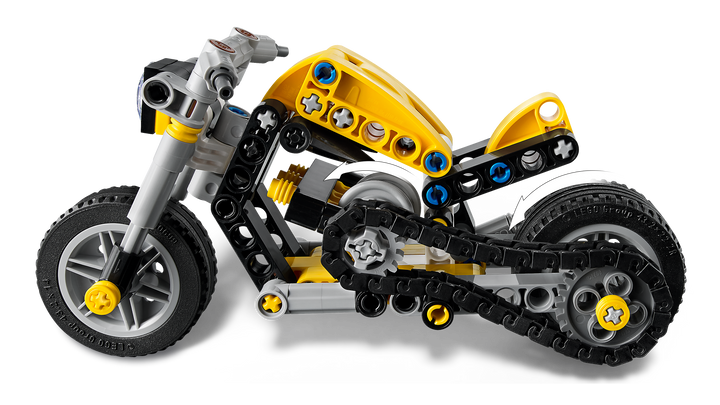 לגו Technic - אופנוע צהוב (42225)-4
