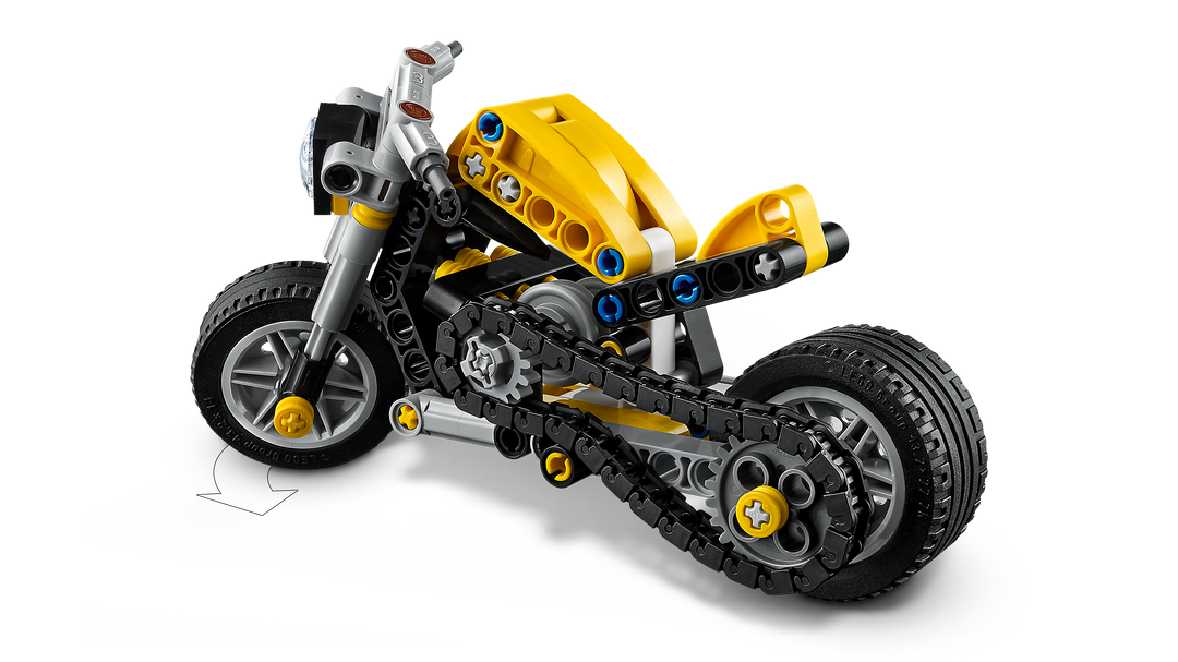 לגו Technic - אופנוע צהוב (42225)-4