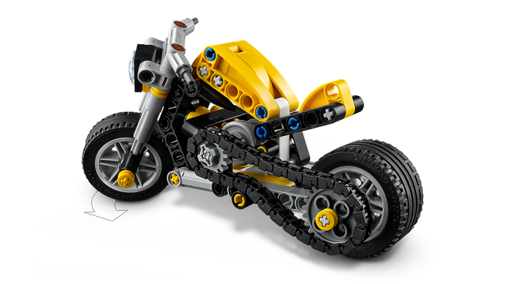 לגו Technic - אופנוע צהוב (42225)-5