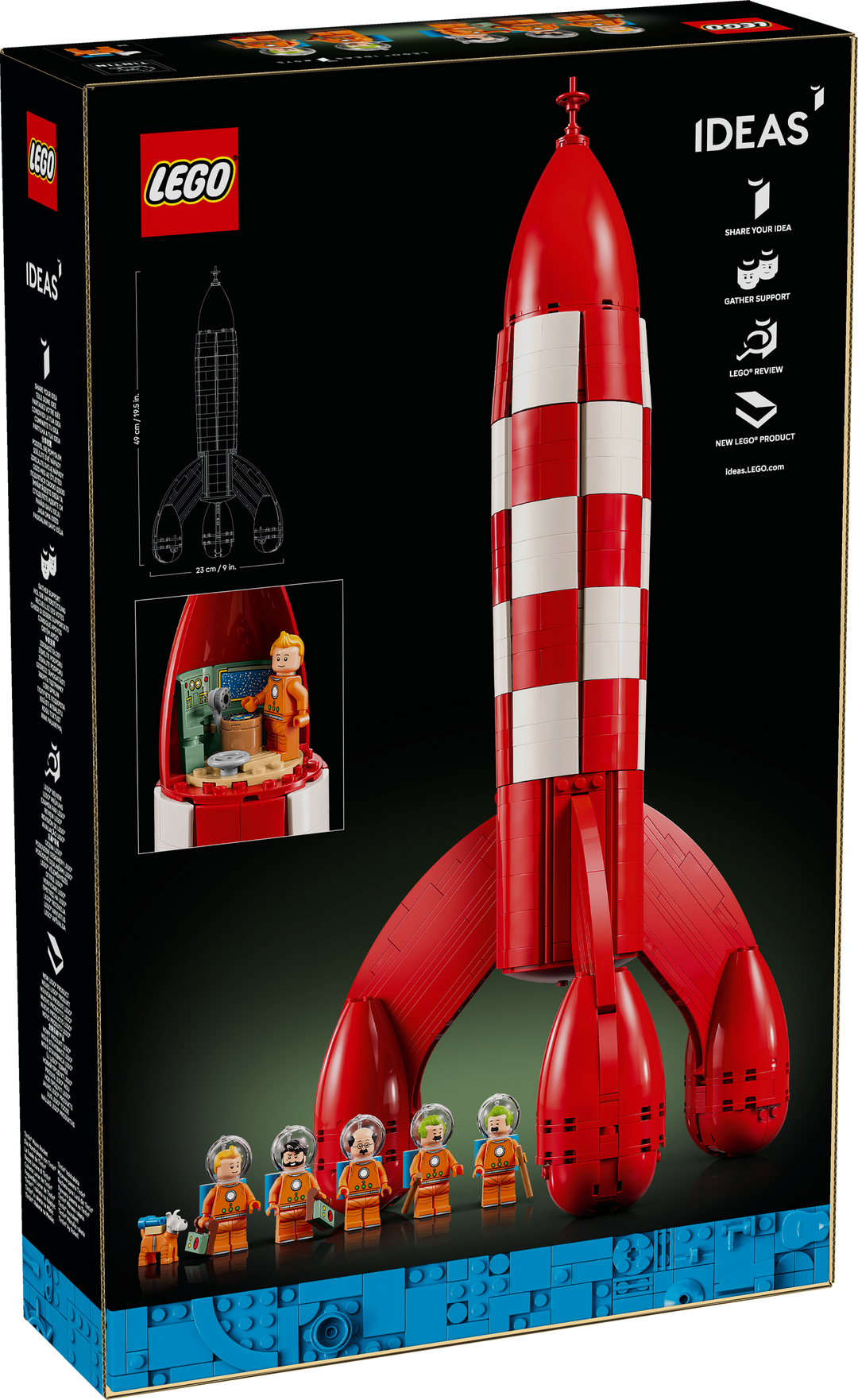לגו Ideas - רקטת הירח של ®Tintin (21367)-2
