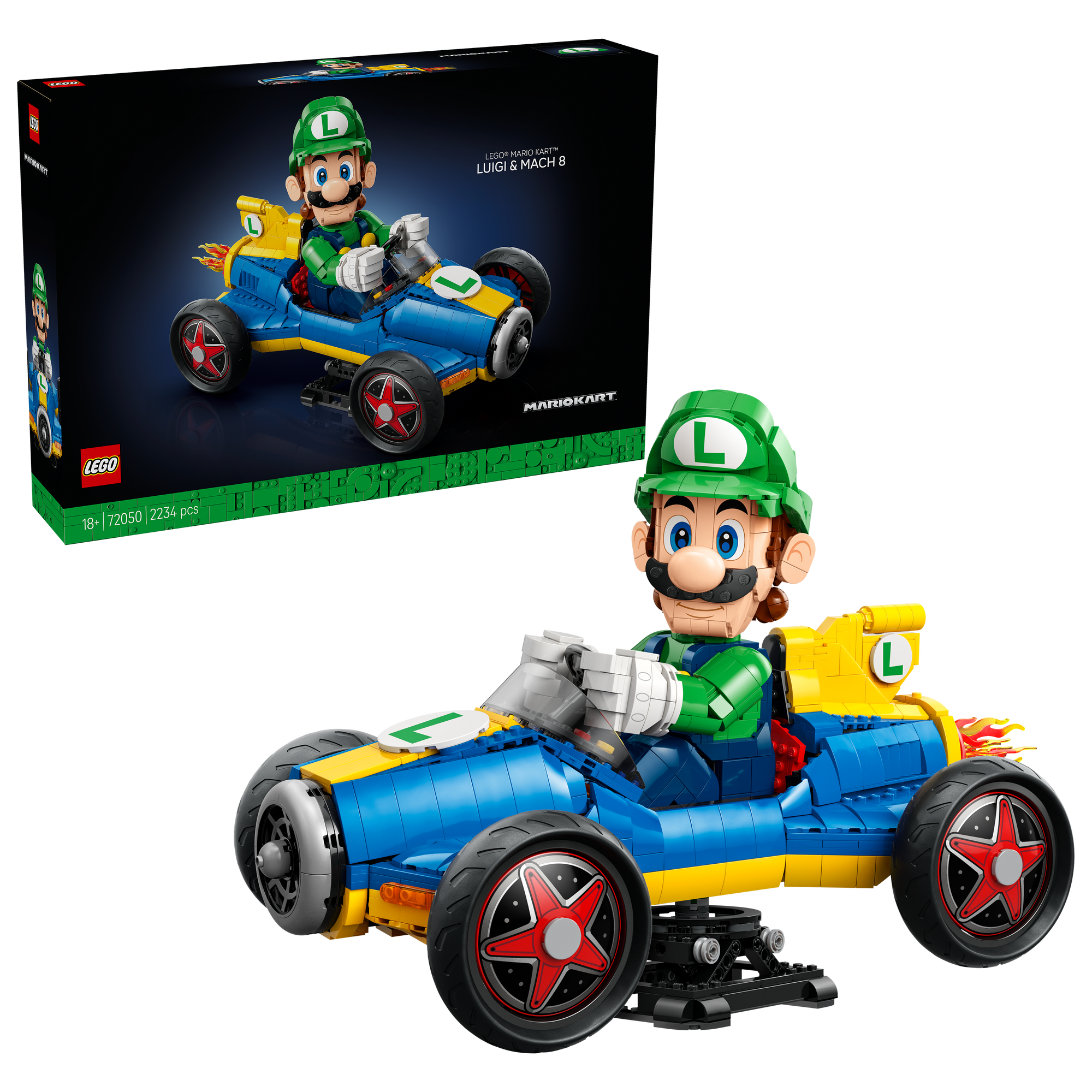 לגו Super Mario™ - ™Luigi – Mario Kart ו- Mach 8 (72050)-2