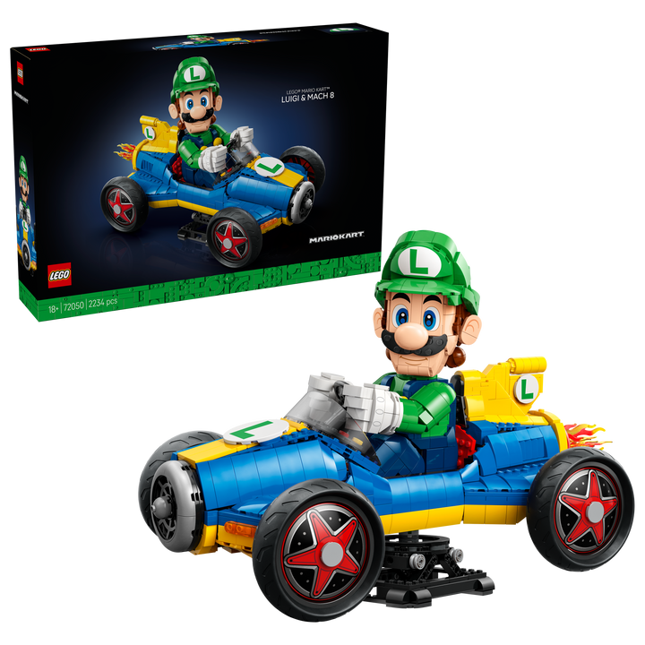 לגו Super Mario™ - ™Luigi – Mario Kart ו- Mach 8 (72050)-2