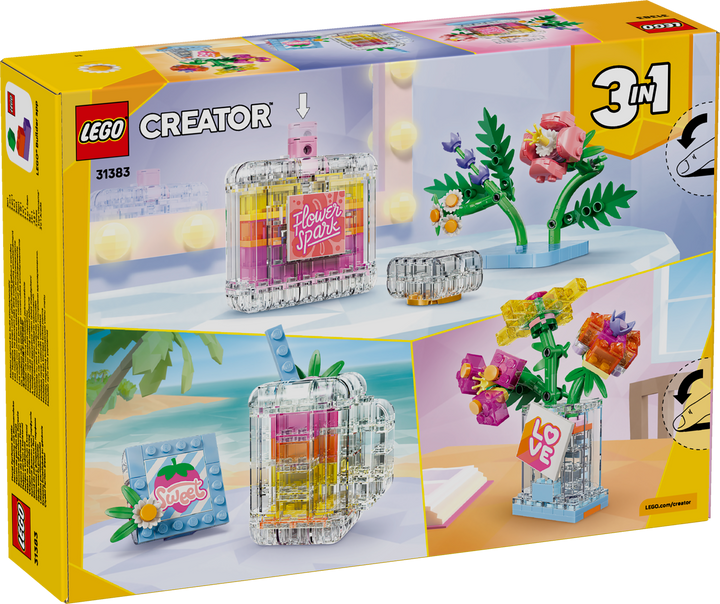 לגו Creator 3in1 - בקבוק בושם עם קישוטי פרחים (31383)-2