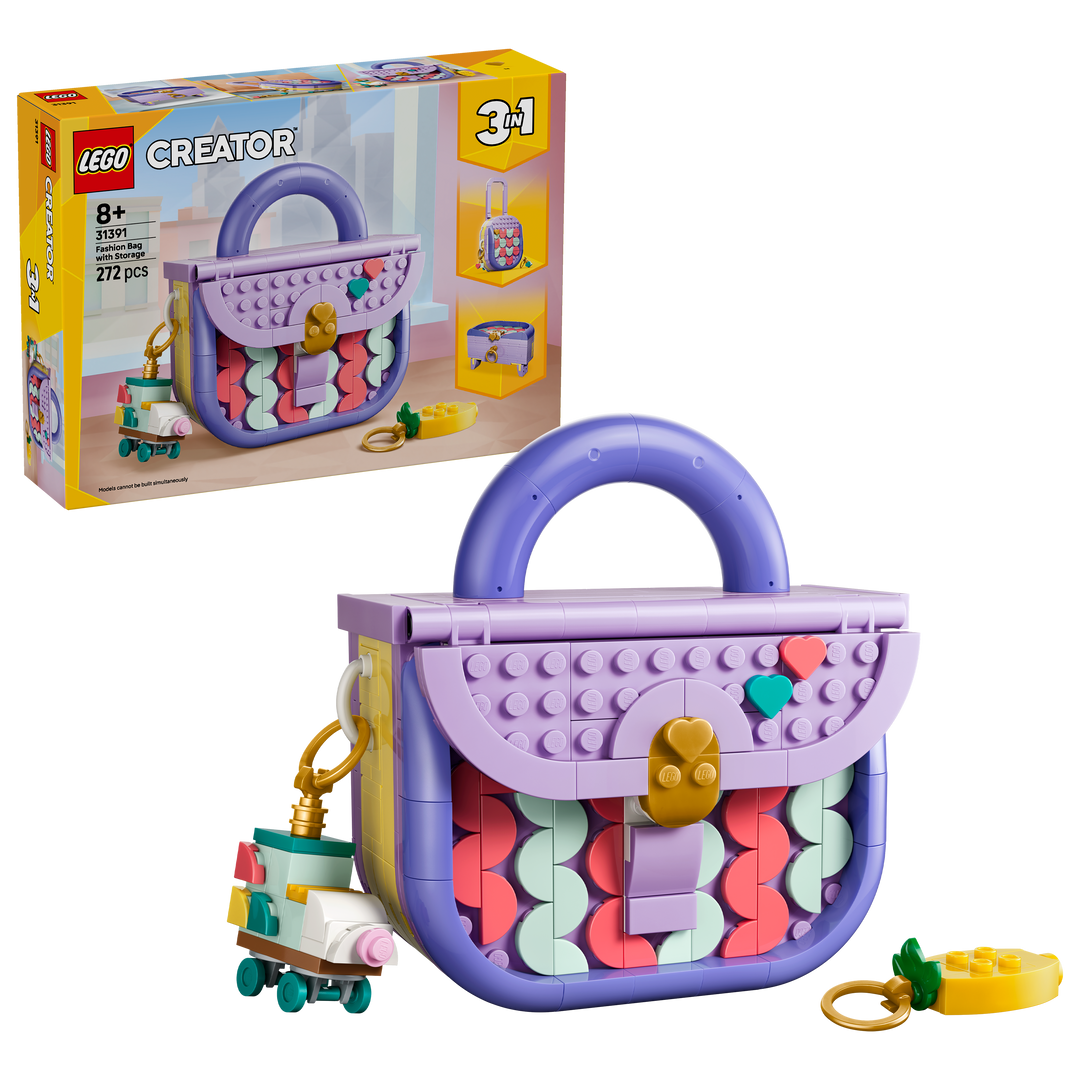לגו Creator 3in1 - תיק כיצירה אופנתית עם אחסון (31391)-1