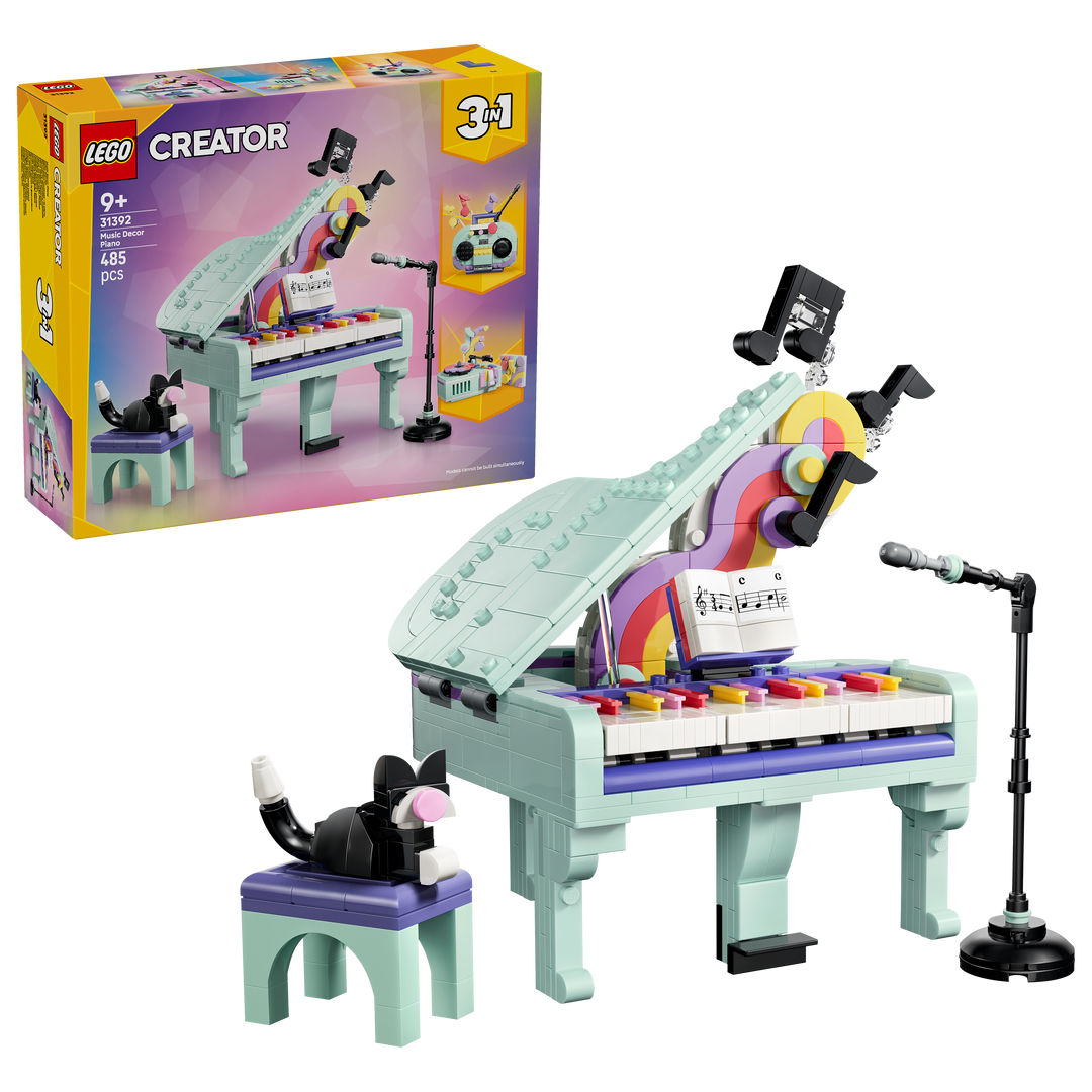 לגו Creator 3in1 - קישוט מוזיקלי בצורת פסנתר עם חתול (31392)-2