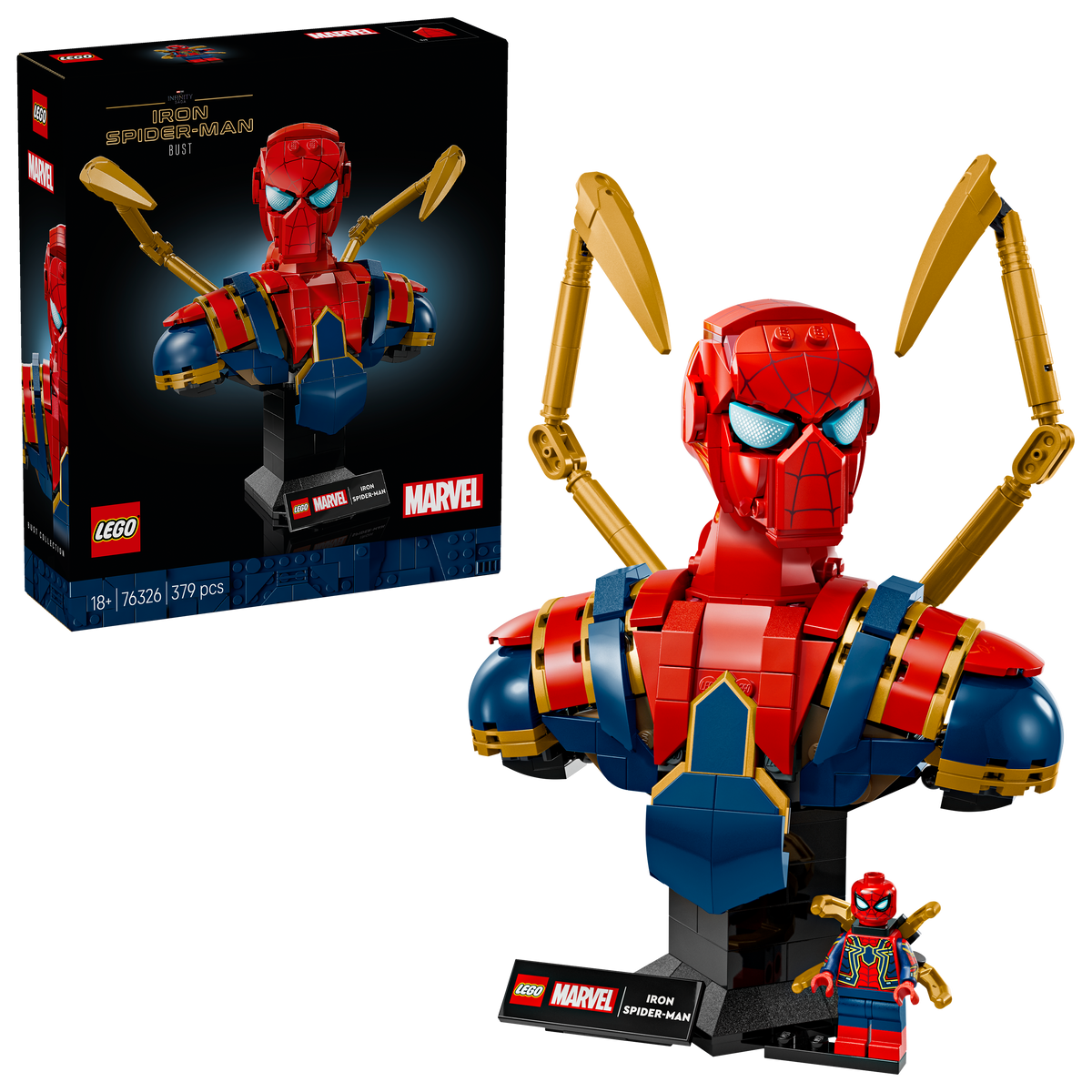 לגו | Marvel - פסל ראש של איירון ספיידרמן (76326)-2