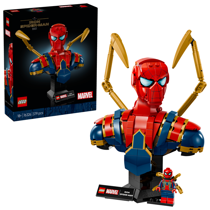 לגו | Marvel - פסל ראש של איירון ספיידרמן (76326)-2