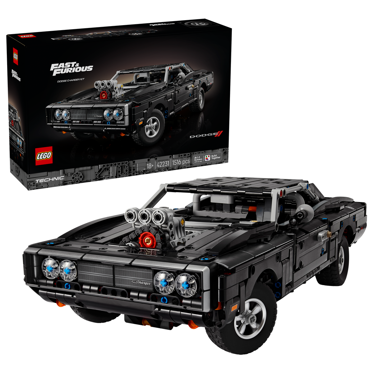 לגו Technic - מכונית Fast and Furious Dodge Charger R/T (42231)-2