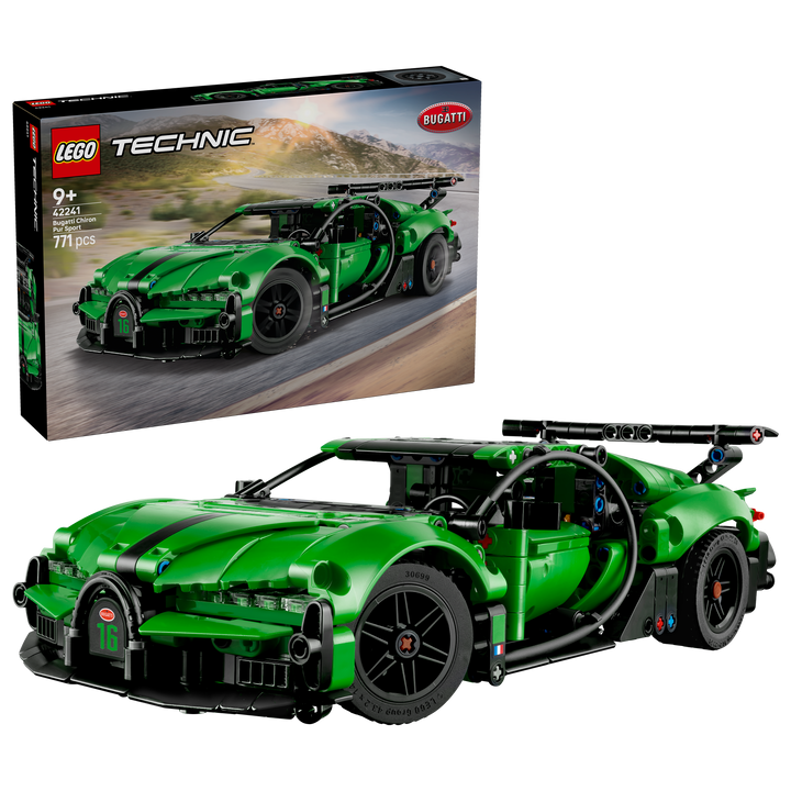 לגו Technic - היפר מכונית ירוקה Bugatti Chiron Pur Sport (42241)-2