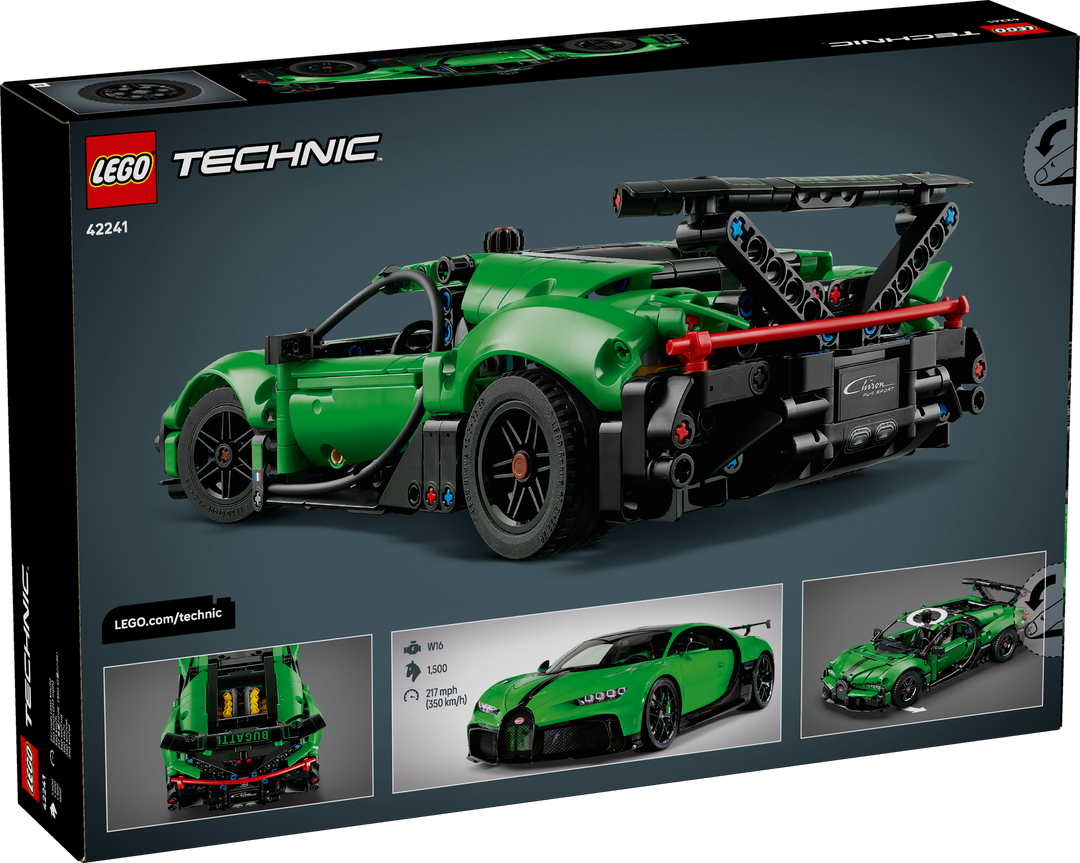 לגו Technic - היפר מכונית ירוקה Bugatti Chiron Pur Sport (42241)-2