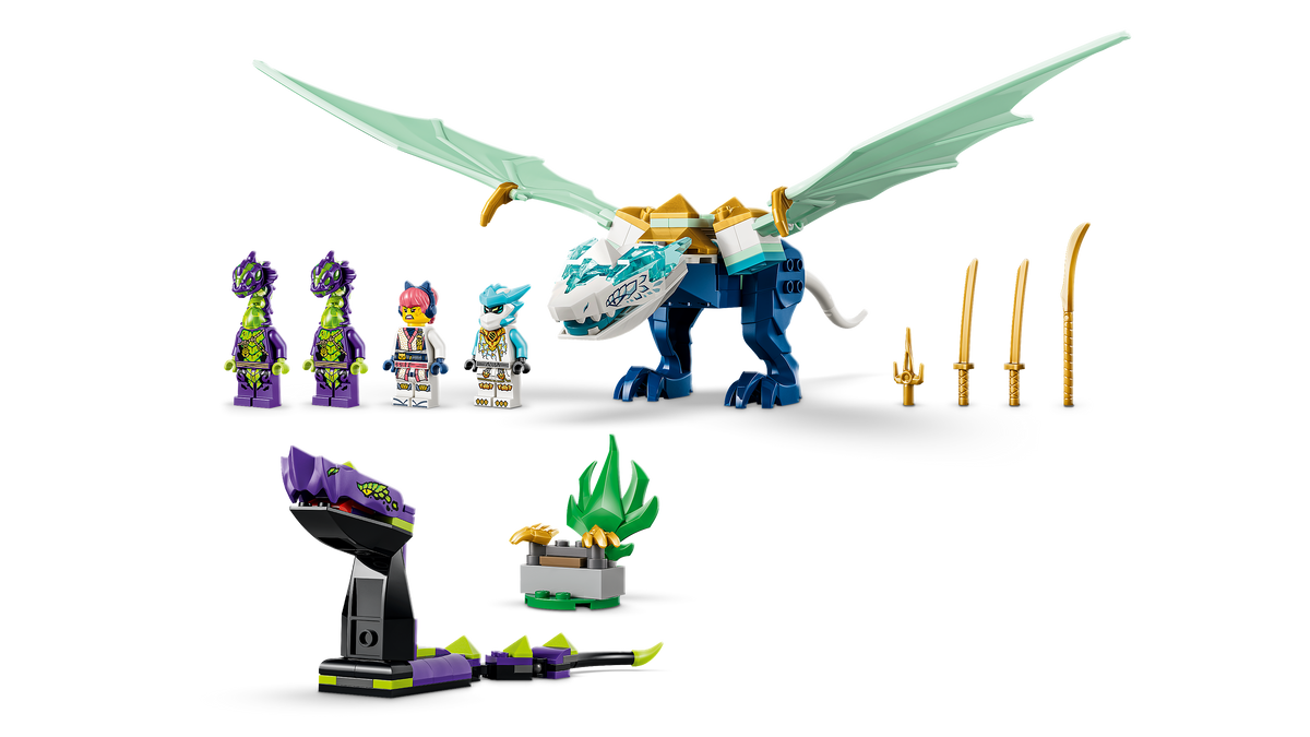 לגו NINJAGO® - קרב דרקון הקרח של זאין (71865)-4