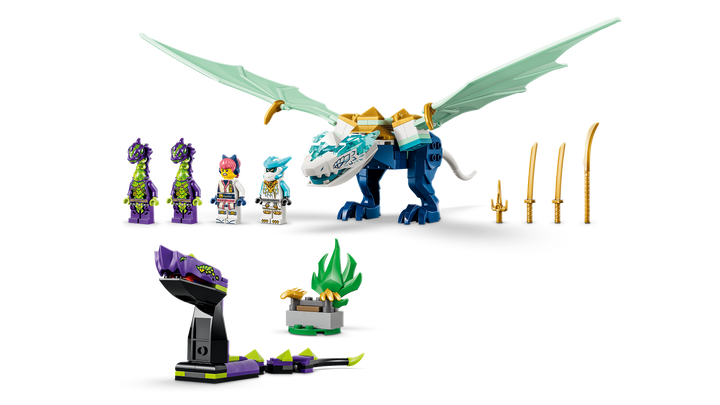 לגו NINJAGO® - קרב דרקון הקרח של זאין (71865)-4