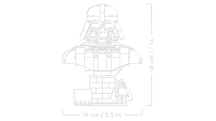 לגו Star Wars™ - פסל ראש של דארת' ויידר (75439)-2