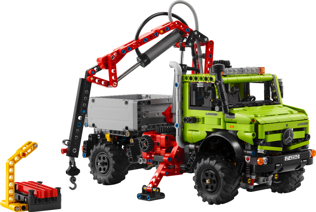 לגו Technic - Mercedes-Benz Unimog U 5023 עם עגורן (42242)-0