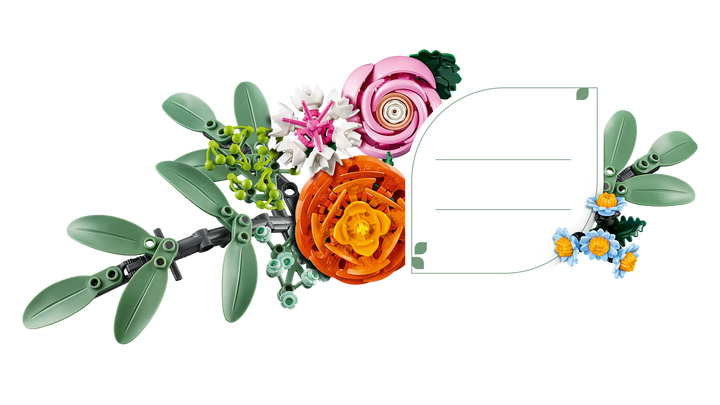 לגו Botanicals - זר פרחים ורודים יפיפה (10342)-3