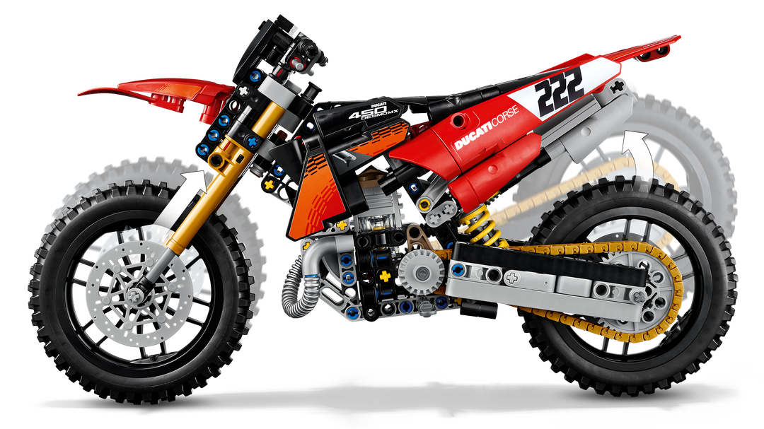 לגו Technic - אופנוע Ducati Desmo450 MX Factory (42238)-7