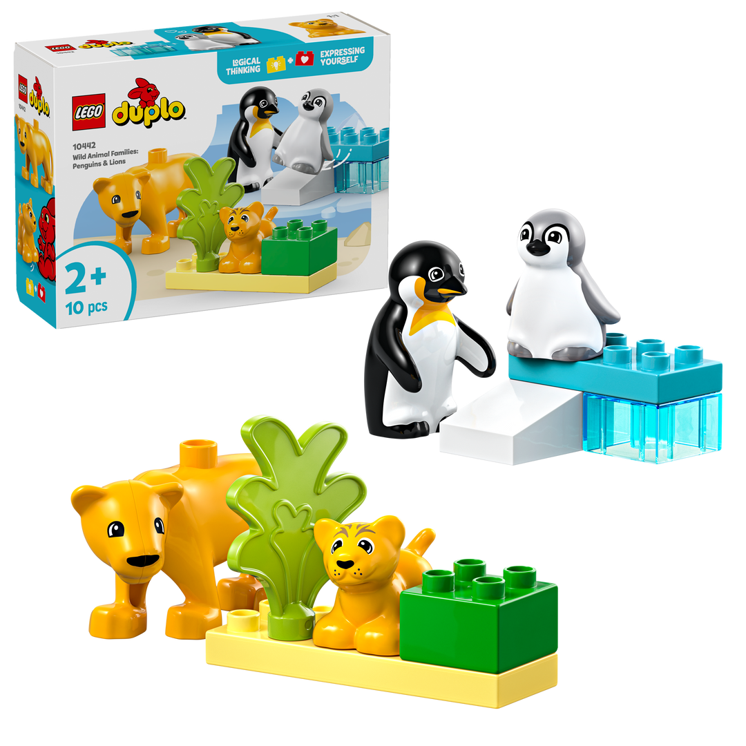 לגו DUPLO® - משפחות של חיות בר: פינגווינים ואריות (10442)-1