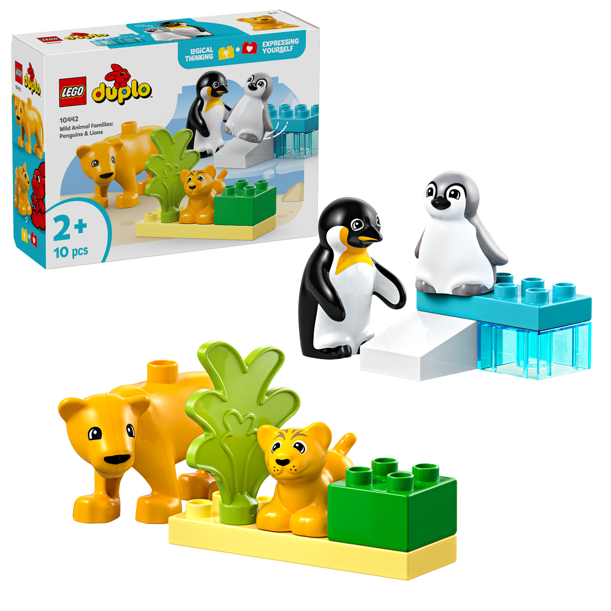 לגו DUPLO® - משפחות של חיות בר: פינגווינים ואריות (10442)-2